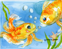 Happy Goldfish Duo